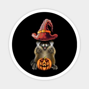 Raccoon Halloween Magnet